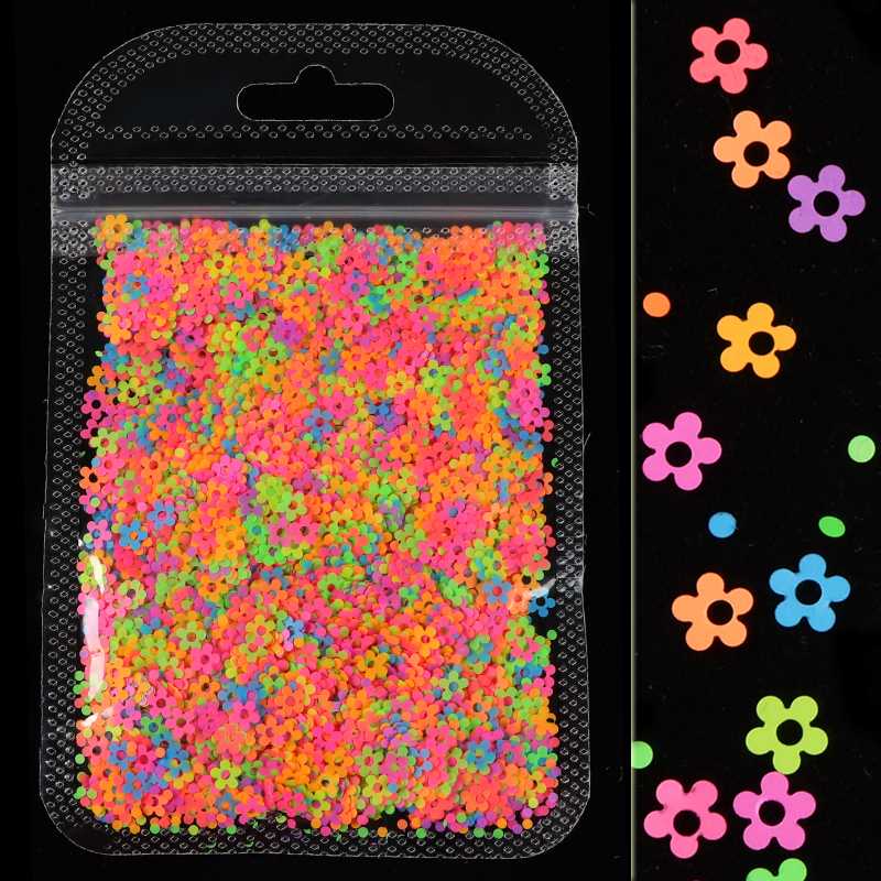 4MM Neon Flower Nail Art Sequins Decoration Fluorescence Glitter Flakes Sparkly Mixed Colors Slices Polish Manicure Accessories
4MM Neon Flower Nail Art Sequins Decoration Fluorescence Glitter Flakes Sparkly Mixed Colors Slices Polish Manicure Accessories