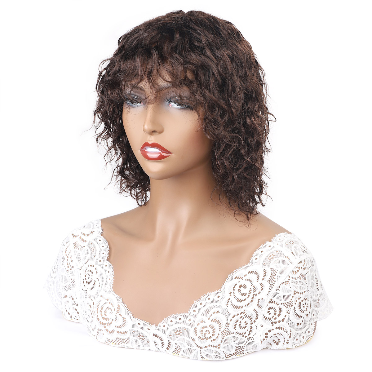 ishow 2 brazilian deep curly human hair wigs with bangs machine made wigs peruvian curly wave none lace wigs indian hair malaysian water