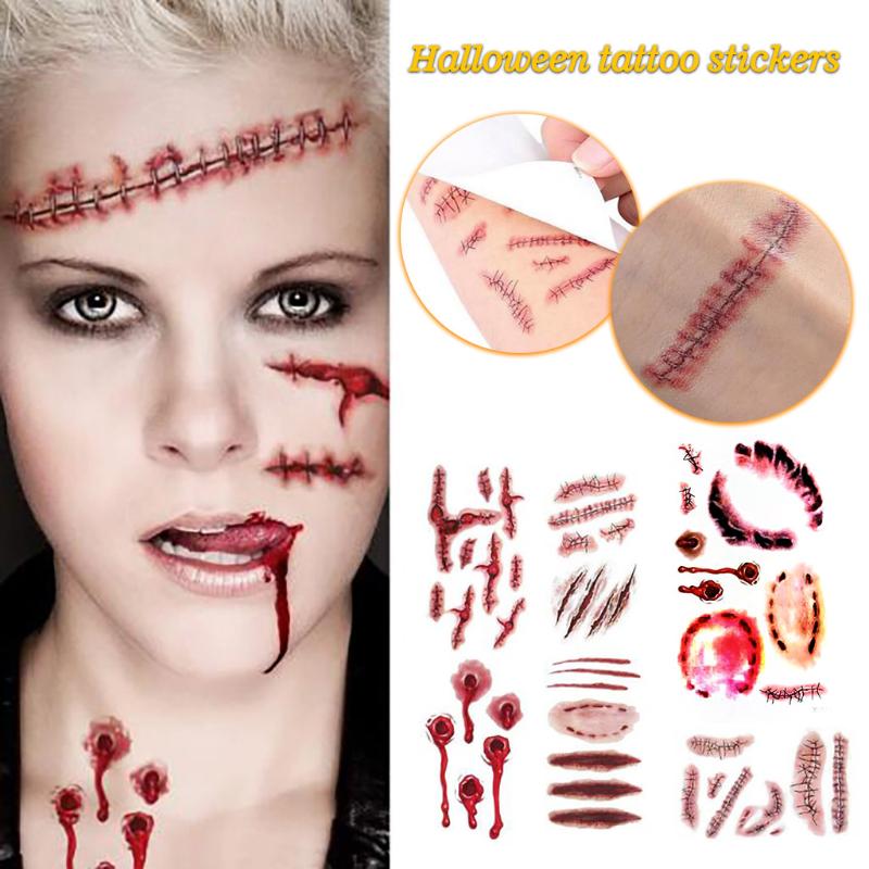 New Halloween Scar Tattoo Stickers Super Realistic All Kinds Of Wound Stickers Halloween Decorations False Wounds Horror Sticker
New Halloween Scar Tattoo Stickers Super Realistic All Kinds Of Wound Stickers Halloween Decorations False Wounds Horror Sticker