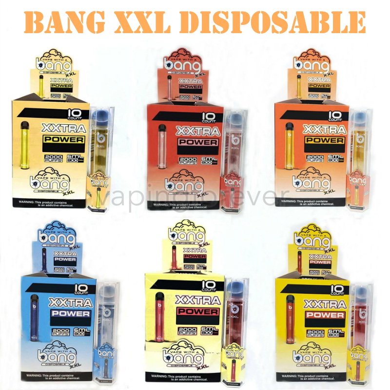 New Bang XXL Disposable Vape Pen 800mAh Battery 6ml Pre-filled Cartridge 2000 Puffs e Cigs Starter Kit Bars Vapor Disposables Devices XXTRA
New Bang XXL Disposable Vape Pen 800mAh Battery 6ml Pre-filled Cartridge 2000 Puffs e Cigs Starter Kit Bars Vapor Disposables Devices XXTRA