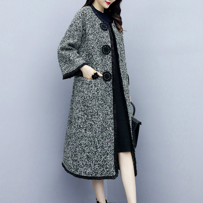 2020 Korean Tweed Plus Size Single Breasted Wool Jacket Women Autumn Winter Coat Long Overcoat Woman Cashmere Tops Female S311, Red
2020 Korean Tweed Plus Size Single Breasted Wool Jacket Women Autumn Winter Coat Long Overcoat Woman Cashmere Tops Female S311, Red