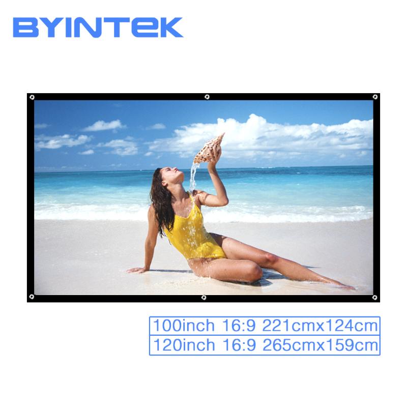 BYINTEK Projector Projection Screen, 100inch 120inch 16:9 Portable,Movie Game White , Foldable Front Rear Home Theater Outdoor
BYINTEK Projector Projection Screen, 100inch 120inch 16:9 Portable,Movie Game White , Foldable Front Rear Home Theater Outdoor