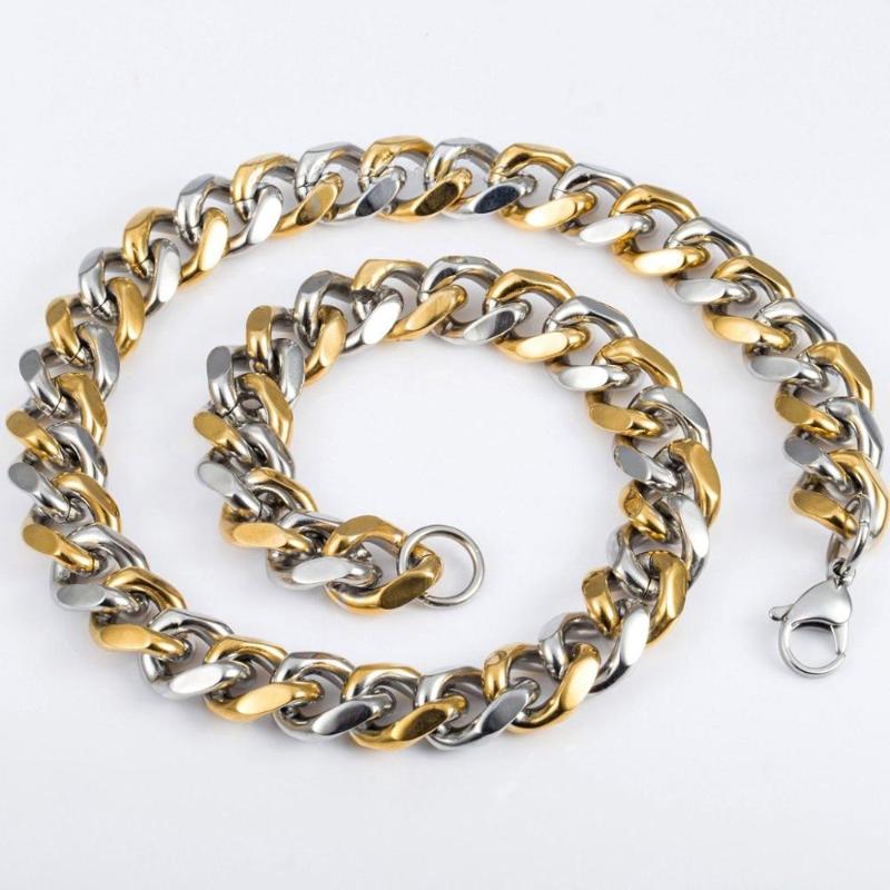 Tisnium Mens Necklace Chain Stainless Steel Gold Silver Color 15MM Necklace Men Jewelry Gift Hip-hop Boys Jewelry Accessories
Tisnium Mens Necklace Chain Stainless Steel Gold Silver Color 15MM Necklace Men Jewelry Gift Hip-hop Boys Jewelry Accessories