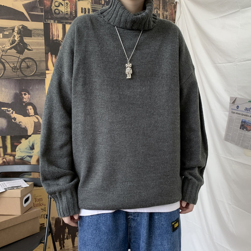 Winter Turtleneck Sweater Men's Warm Fashion Casual Knit Pullover Men Streetwear Loose Korean Knitting Sweaters Mens Clothes, Black
Winter Turtleneck Sweater Men's Warm Fashion Casual Knit Pullover Men Streetwear Loose Korean Knitting Sweaters Mens Clothes, Black