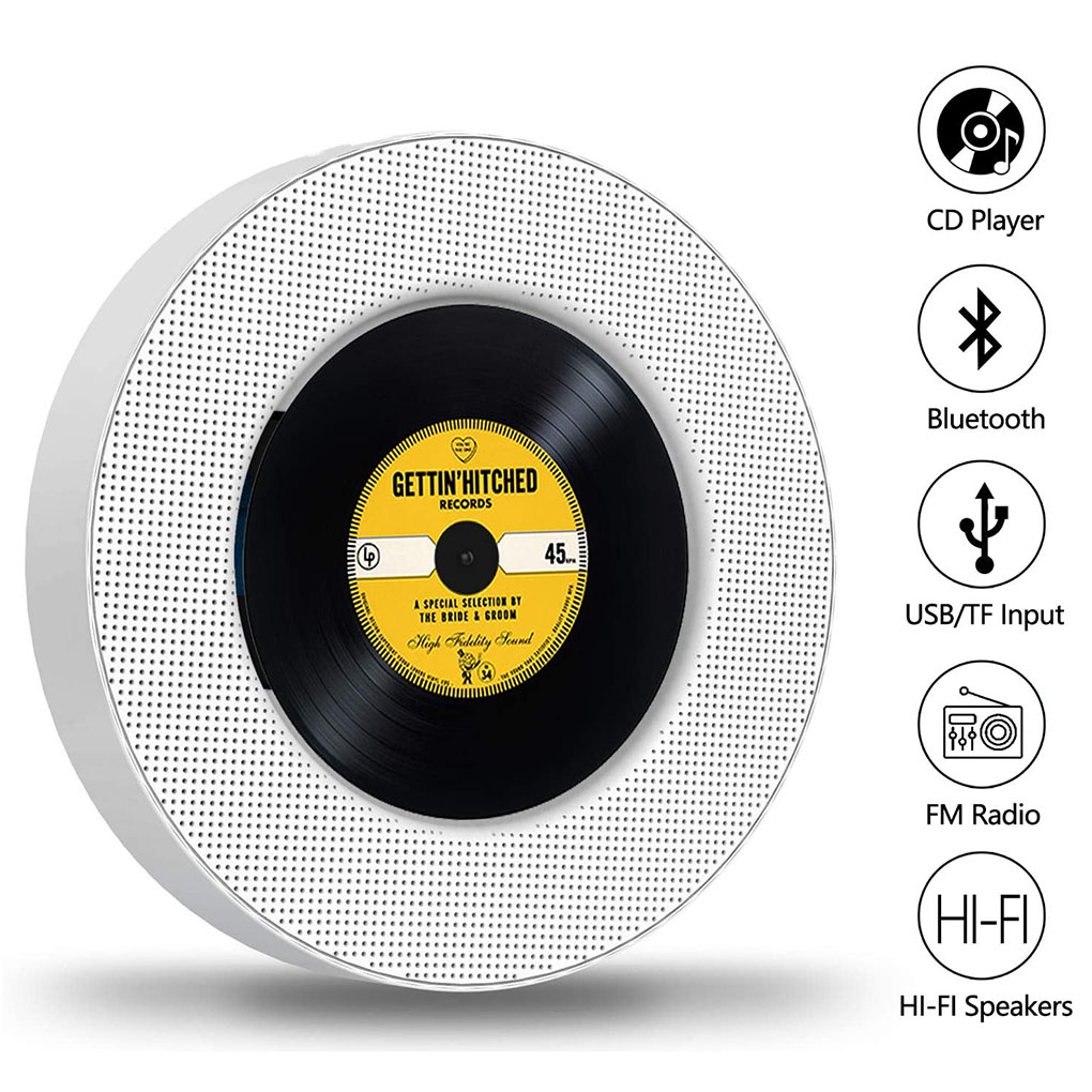 Wall-Mount/Desk Stand CD Player Bluetooth Home Audio Boombox With Remote Control Portable Radio Built-in HiFi Speaker MP3 Player
Wall-Mount/Desk Stand CD Player Bluetooth Home Audio Boombox With Remote Control Portable Radio Built-in HiFi Speaker MP3 Player