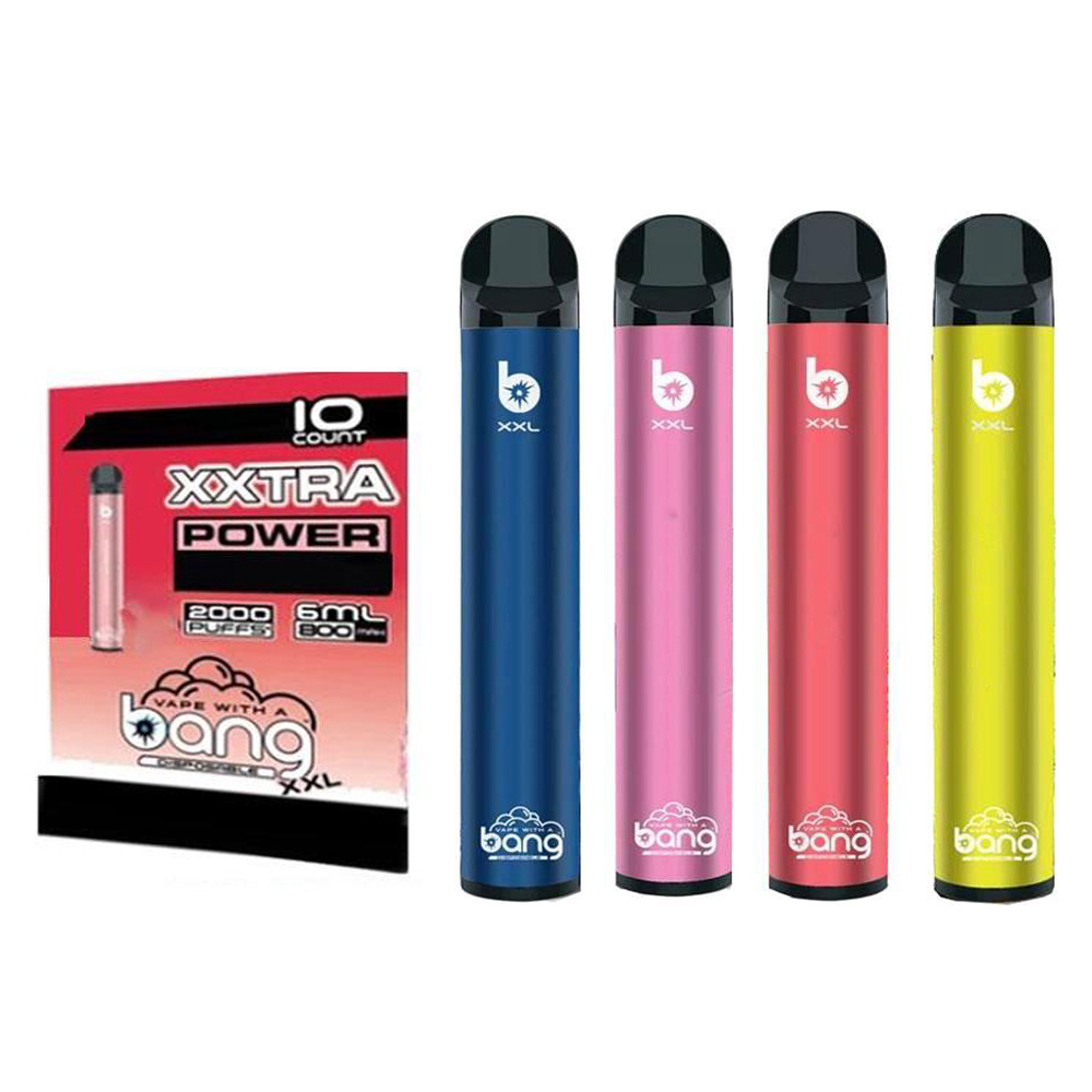 Newest Bang XXL Disposable Device 2000 Puffs 800mAh Power Battery 6ml Pod XXtra Kits Vape Pen bang xxtra XTRA Puff XXL Sea Air
Newest Bang XXL Disposable Device 2000 Puffs 800mAh Power Battery 6ml Pod XXtra Kits Vape Pen bang xxtra XTRA Puff XXL Sea Air