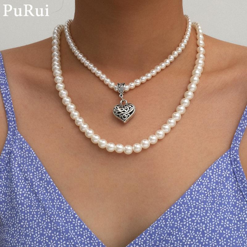 Multi Layered Pearl Choker Necklace Imitation Pearl Chian Collar Statement Heart Pedant Necklace for Women Jewelry Gift
Multi Layered Pearl Choker Necklace Imitation Pearl Chian Collar Statement Heart Pedant Necklace for Women Jewelry Gift