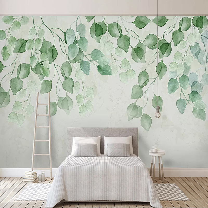 Custom 3D Mural Wallpaper Green Leaf Watercolor Hand Painted Pastoral Living Room Sofa TV Background Wall Painting Wall Decals, As pic
Custom 3D Mural Wallpaper Green Leaf Watercolor Hand Painted Pastoral Living Room Sofa TV Background Wall Painting Wall Decals, As pic
