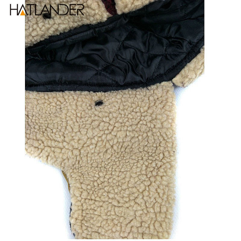 [HATLANDER]Outdoor earflap bomber hats for men women thick Russian Ushanka aviator trooper snow ski berber fleece winter hat cap T200819