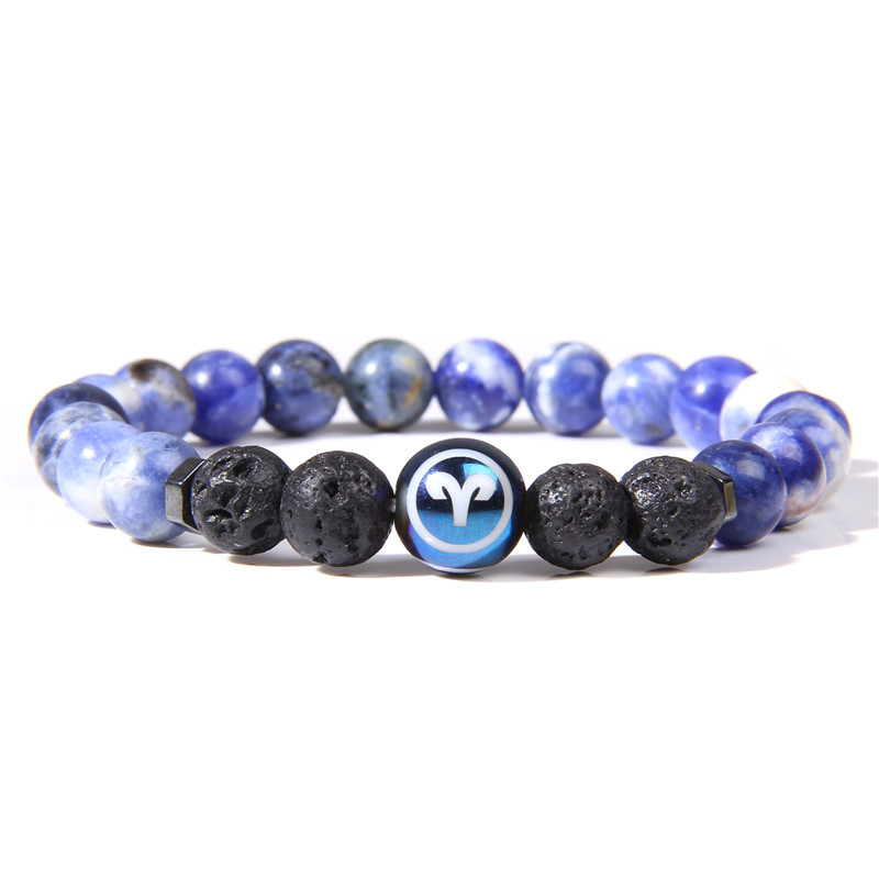 Women Men Natural sodalite Twelve constellation stone beads bracelet blue Sagittarius beads charm bracelet jewelry for male gift
Women Men Natural sodalite Twelve constellation stone beads bracelet blue Sagittarius beads charm bracelet jewelry for male gift