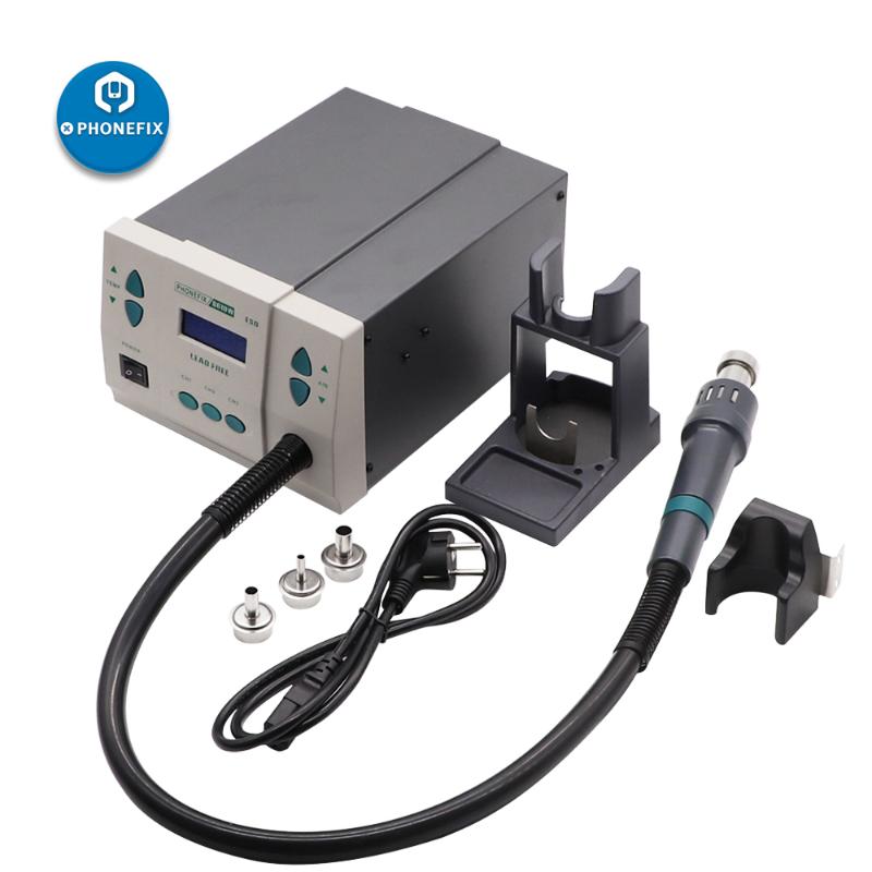 PHONEFIX 861DW BGA Rework Solder Station Intelligent Lead Free Hot Air Welding Tool for PCB Motherboard Soldering Repair
PHONEFIX 861DW BGA Rework Solder Station Intelligent Lead Free Hot Air Welding Tool for PCB Motherboard Soldering Repair