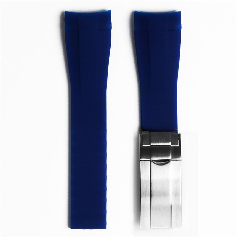 Rubber strap and stainless steel buckle strap oysterflex accessory bracelet for men's 20 mm black blue green + tools. Free Delivery., Black;brown
Rubber strap and stainless steel buckle strap oysterflex accessory bracelet for men's 20 mm black blue green + tools. Free Delivery., Black;brown