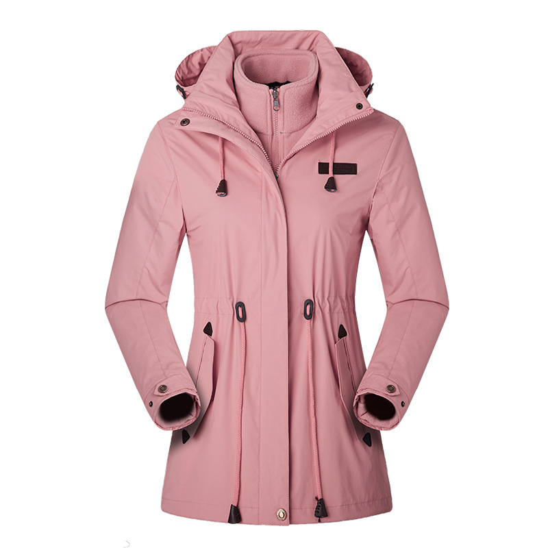 Outdoor Women's Winter Jacket Mid-Length Removable Waterproof Two-Piece Fleece Liner Clothes For Women Hiking Windproof Jacket, Brown
Outdoor Women's Winter Jacket Mid-Length Removable Waterproof Two-Piece Fleece Liner Clothes For Women Hiking Windproof Jacket, Brown