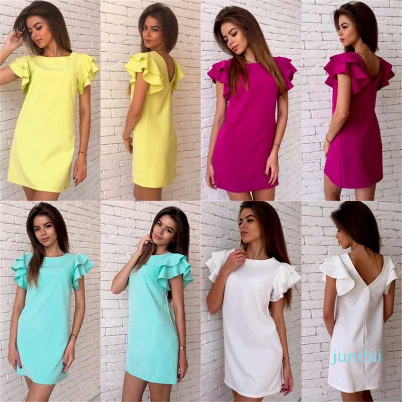 Hot Sale Fashion Butterfly Sleeve Straight Dress 2020 Summer Womens Sexy Backless Casual Beach Mini Party Club Dresses Plus Size, Lake blue
Hot Sale Fashion Butterfly Sleeve Straight Dress 2020 Summer Womens Sexy Backless Casual Beach Mini Party Club Dresses Plus Size, Lake blue