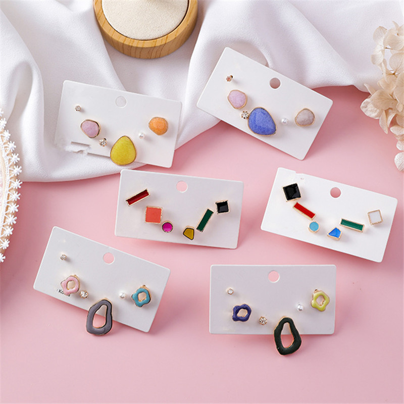 Stud 6 Piece Earrings Seven Color Geometrical Irregular Glaze Geometric Abnormity Fashion Girl For Women
Stud 6 Piece Earrings Seven Color Geometrical Irregular Glaze Geometric Abnormity Fashion Girl For Women