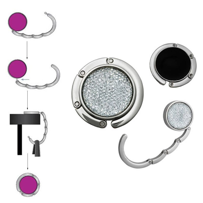 Rhinestone Alloy Folding Handbag Hanger Bag Purse Table Hook Holder Rack Support LX9C
Rhinestone Alloy Folding Handbag Hanger Bag Purse Table Hook Holder Rack Support LX9C