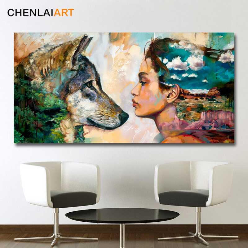Canvas Prints Painting Abstract Modern Wolf and Girl Wall Art Animals Posters and Prints Pictures For Living Room No Frame
Canvas Prints Painting Abstract Modern Wolf and Girl Wall Art Animals Posters and Prints Pictures For Living Room No Frame