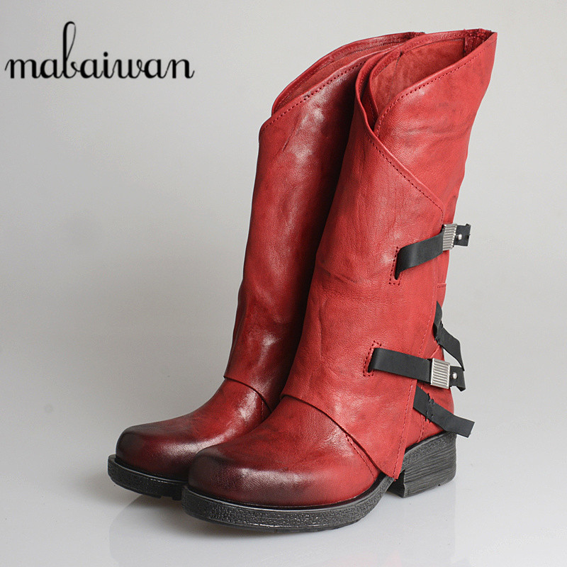 Mabaiwan Women Mid Calf Boots Genuine Leather Autumn Winter Warm Buckle Shoes Women Mid Heel Zapatillas Mujer Retro Riding Boots, Blue short plush
Mabaiwan Women Mid Calf Boots Genuine Leather Autumn Winter Warm Buckle Shoes Women Mid Heel Zapatillas Mujer Retro Riding Boots, Blue short plush