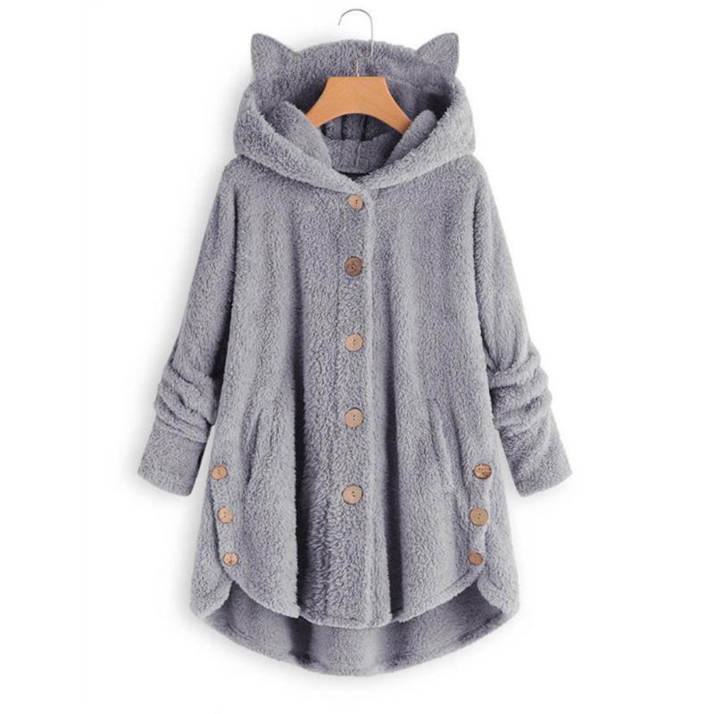 Laamei Women Fluffy Coat Loose Hoodie Sweatshirt Solid Winter Kawaii Cat Ear Hooded Coat Buttons Fleece Jackets Tracksuit, Yellow
Laamei Women Fluffy Coat Loose Hoodie Sweatshirt Solid Winter Kawaii Cat Ear Hooded Coat Buttons Fleece Jackets Tracksuit, Yellow