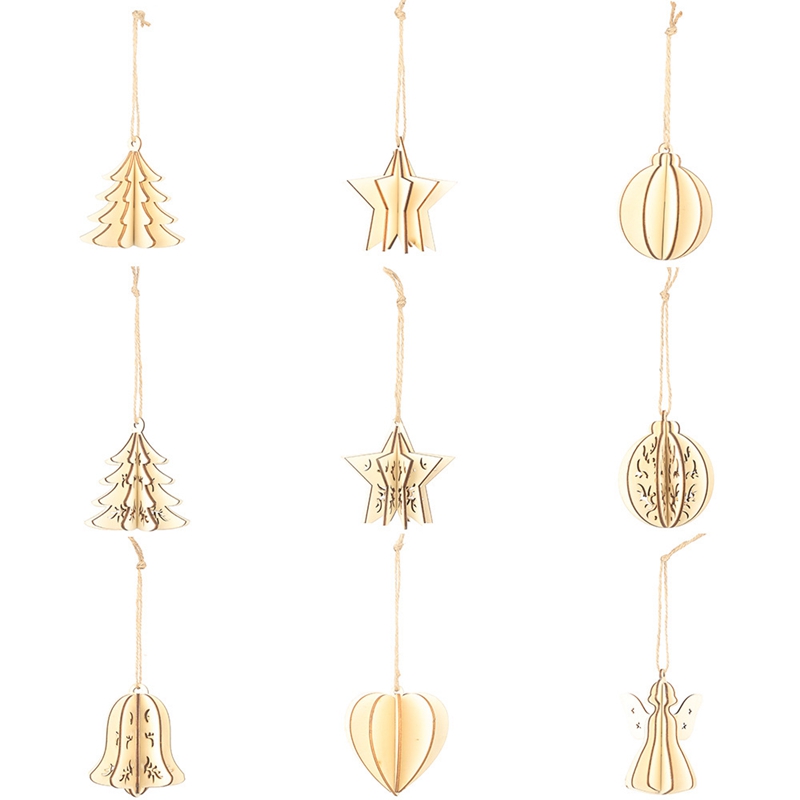 9Pcs Christmas Tree Ornaments Hanging Xmas Tree Home Party Decor 3D Pendants High Quality Wooden Pendant Decoration Color
9Pcs Christmas Tree Ornaments Hanging Xmas Tree Home Party Decor 3D Pendants High Quality Wooden Pendant Decoration Color