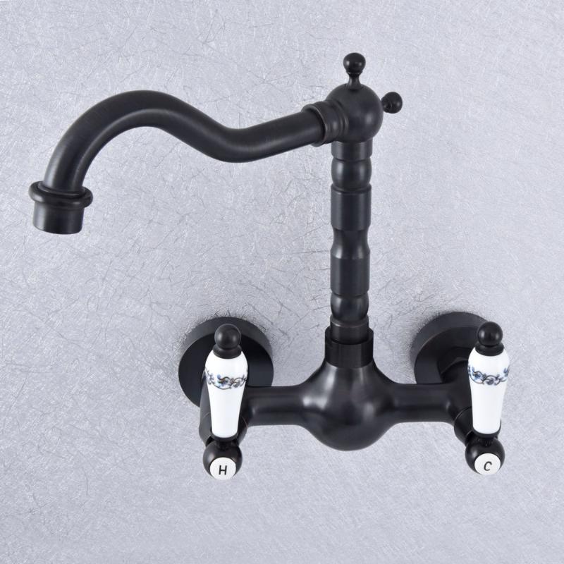 Wall Mounted Dual Handles Black Oil Rubbed Bronze Finish Kitchen Sink Bathroom Basin Faucet Mixer Tap Lsf702
Wall Mounted Dual Handles Black Oil Rubbed Bronze Finish Kitchen Sink Bathroom Basin Faucet Mixer Tap Lsf702