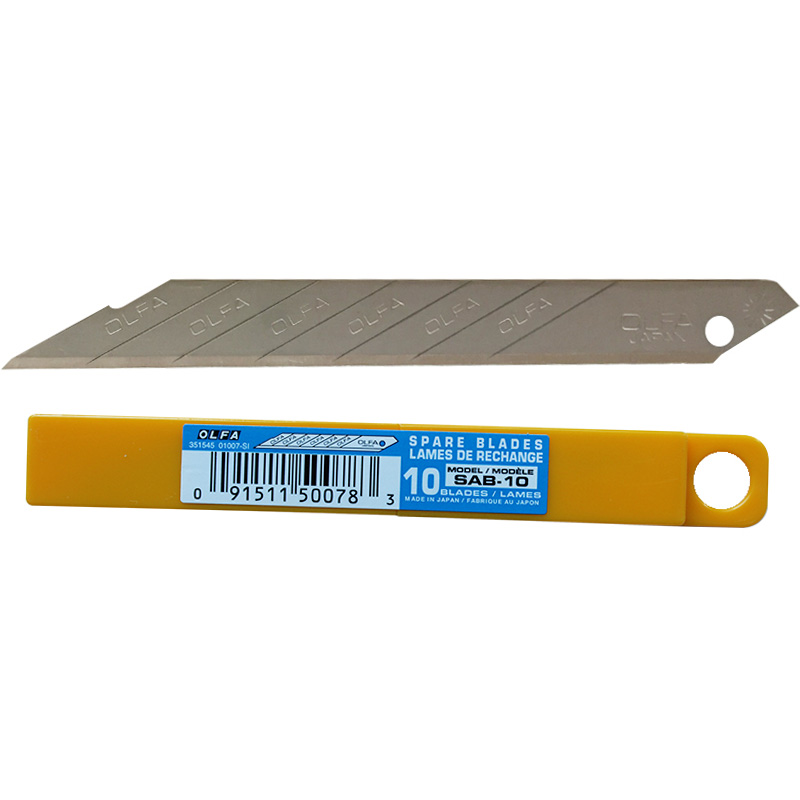 10pcs Olfa SAB-10 Cutter Blades 9mm Snap Knife Office Supplies for For Graphic Arts, Ccrafts, Sign Writers & Sign Makers
10pcs Olfa SAB-10 Cutter Blades 9mm Snap Knife Office Supplies for For Graphic Arts, Ccrafts, Sign Writers & Sign Makers