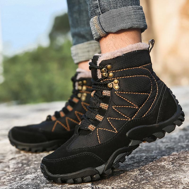 Sporty Style Warm Winter Men Boots Non-slip Ankle Boots Men Winter Work Shoes Large Size Outdoor Snow for Botas, Black
Sporty Style Warm Winter Men Boots Non-slip Ankle Boots Men Winter Work Shoes Large Size Outdoor Snow for Botas, Black