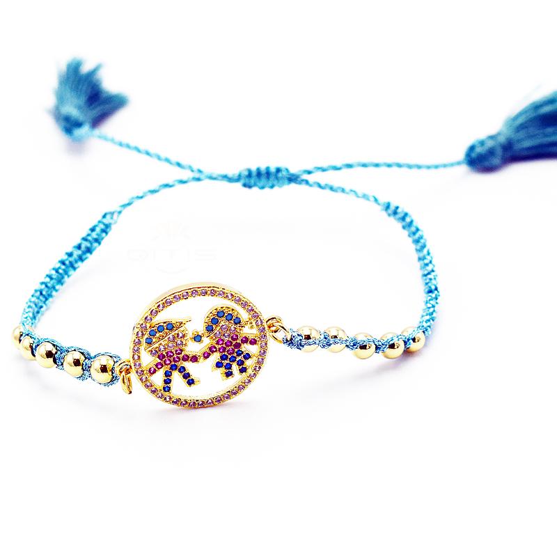 Charm Cute Boy Girl Rainbow Zircon Bracelet Stainless Steel Beads Braided Tassel Rope Bracelets Adjustable for Women Jewelry
Charm Cute Boy Girl Rainbow Zircon Bracelet Stainless Steel Beads Braided Tassel Rope Bracelets Adjustable for Women Jewelry