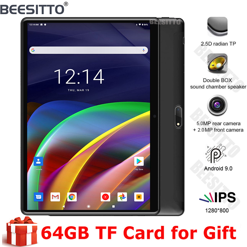 10 Inch Android Tablet IPS 1280X800 Large Screen 32GB Storage GMS Certified Android 9.0 Pie WiFi Dual Camera Bluetooth GPS OTG, Black
10 Inch Android Tablet IPS 1280X800 Large Screen 32GB Storage GMS Certified Android 9.0 Pie WiFi Dual Camera Bluetooth GPS OTG, Black