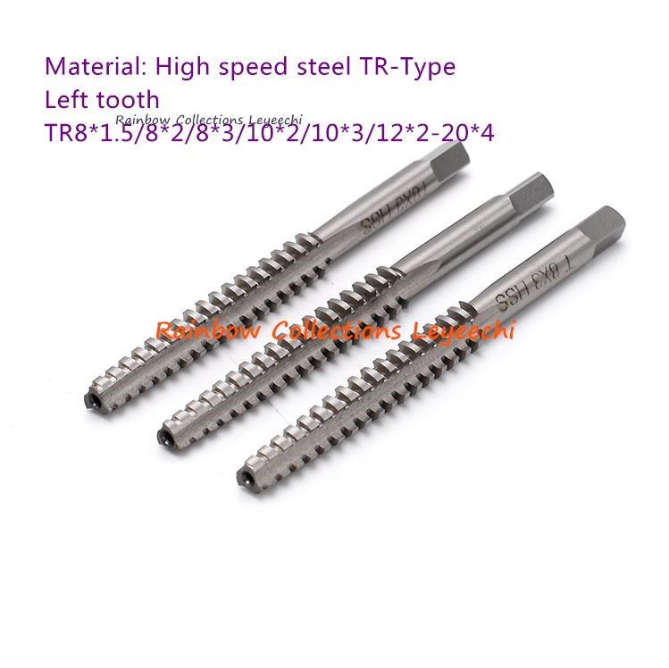 high quality Trapezoidal thread tap HSS TR8*1.5/8*2/8*3-20*4 Left Tooth Wire tapping Machine Anti-tooth T-type tap
high quality Trapezoidal thread tap HSS TR8*1.5/8*2/8*3-20*4 Left Tooth Wire tapping Machine Anti-tooth T-type tap