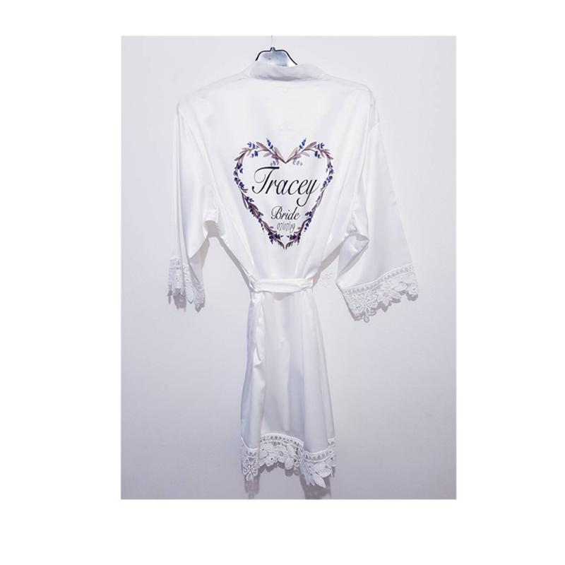 custom bridesmaid initial robe Wedding lace satin floral wreath dressing gown Birthday party gifts personalized hen night silk
custom bridesmaid initial robe Wedding lace satin floral wreath dressing gown Birthday party gifts personalized hen night silk