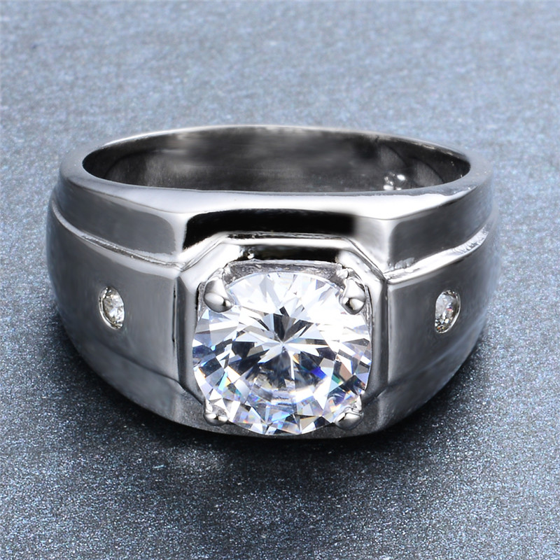 White/Blue Round Zircon Engagement Rings For Men Wedding Jewelry Vintage Fashion Silver Color Ring Male Luxury Crystal Jewelry
White/Blue Round Zircon Engagement Rings For Men Wedding Jewelry Vintage Fashion Silver Color Ring Male Luxury Crystal Jewelry