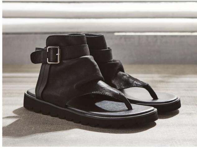 Rome Style Summer Flip flops Ankle Sandals Cow leather Fashion Hot Mens Beach Gladiators, Black
Rome Style Summer Flip flops Ankle Sandals Cow leather Fashion Hot Mens Beach Gladiators, Black