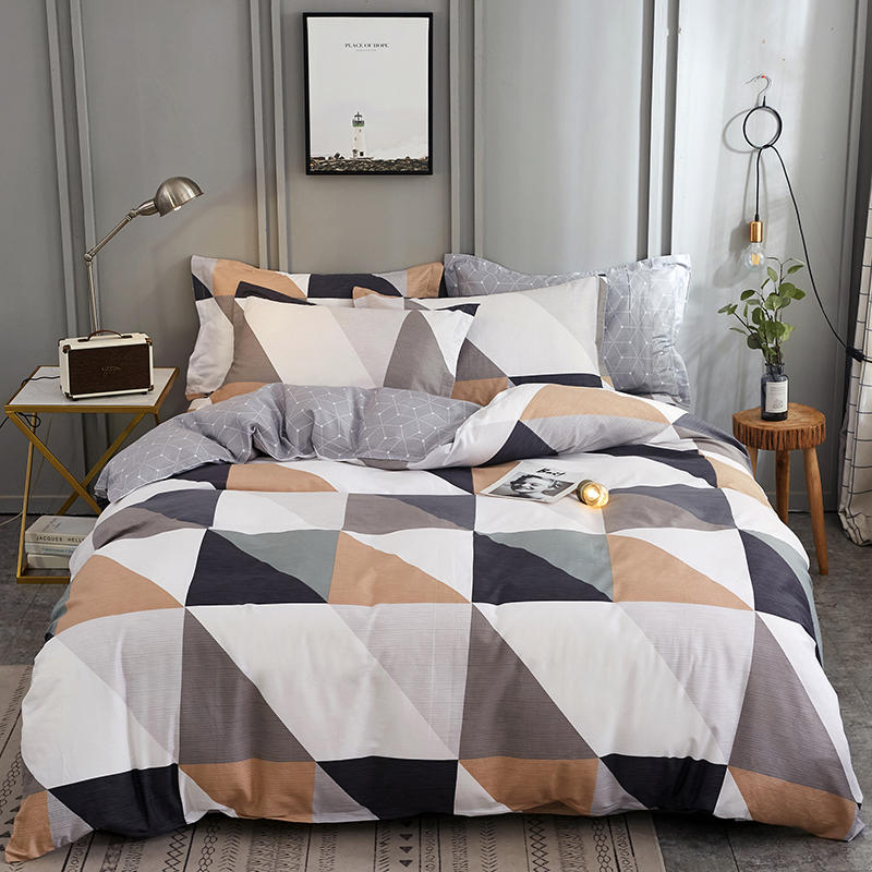 Luxury pure cotton European plaid printed bedding sets full queen king size duvet cover pillowcase flat sheet set, Enze002
Luxury pure cotton European plaid printed bedding sets full queen king size duvet cover pillowcase flat sheet set, Enze002