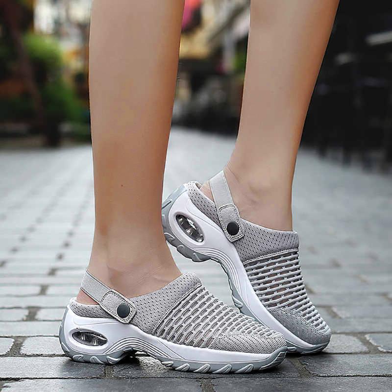Women's Solid color Summer Breathable Mesh Casual Shoes Elastic Strap Slip On A Pedal Lazy Shoes Walking, Light gray
Women's Solid color Summer Breathable Mesh Casual Shoes Elastic Strap Slip On A Pedal Lazy Shoes Walking, Light gray
