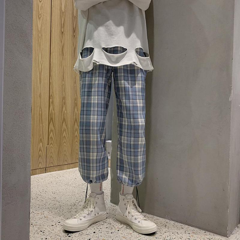 Men's Plaid Casual Harem Pants Korean Man 2020 Loose Ankle-Length Trousers Harajuku Streetwear New Male Clothing, A2043
Men's Plaid Casual Harem Pants Korean Man 2020 Loose Ankle-Length Trousers Harajuku Streetwear New Male Clothing, A2043