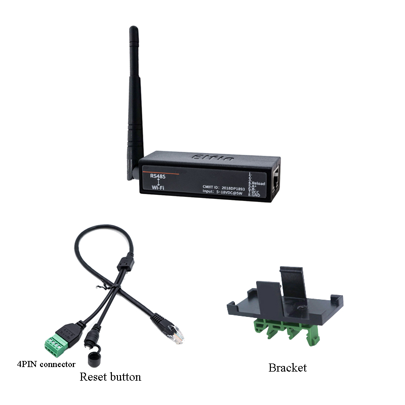 Serial port RS485 to WiFi serial device server Elfin-EW11 support TCP/IP Telnet Modbus TCP Protocol data transfer via WiFi
Serial port RS485 to WiFi serial device server Elfin-EW11 support TCP/IP Telnet Modbus TCP Protocol data transfer via WiFi