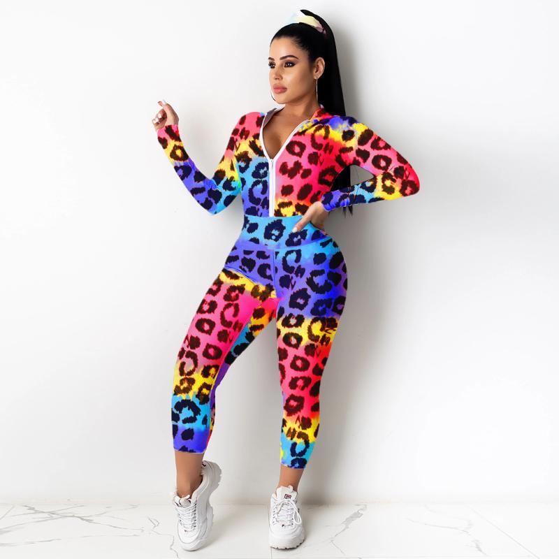 Fashion women two pieces set leopard zip hoodies full-length pants casual tracksuits outfits autumn winter sports clothes
Fashion women two pieces set leopard zip hoodies full-length pants casual tracksuits outfits autumn winter sports clothes