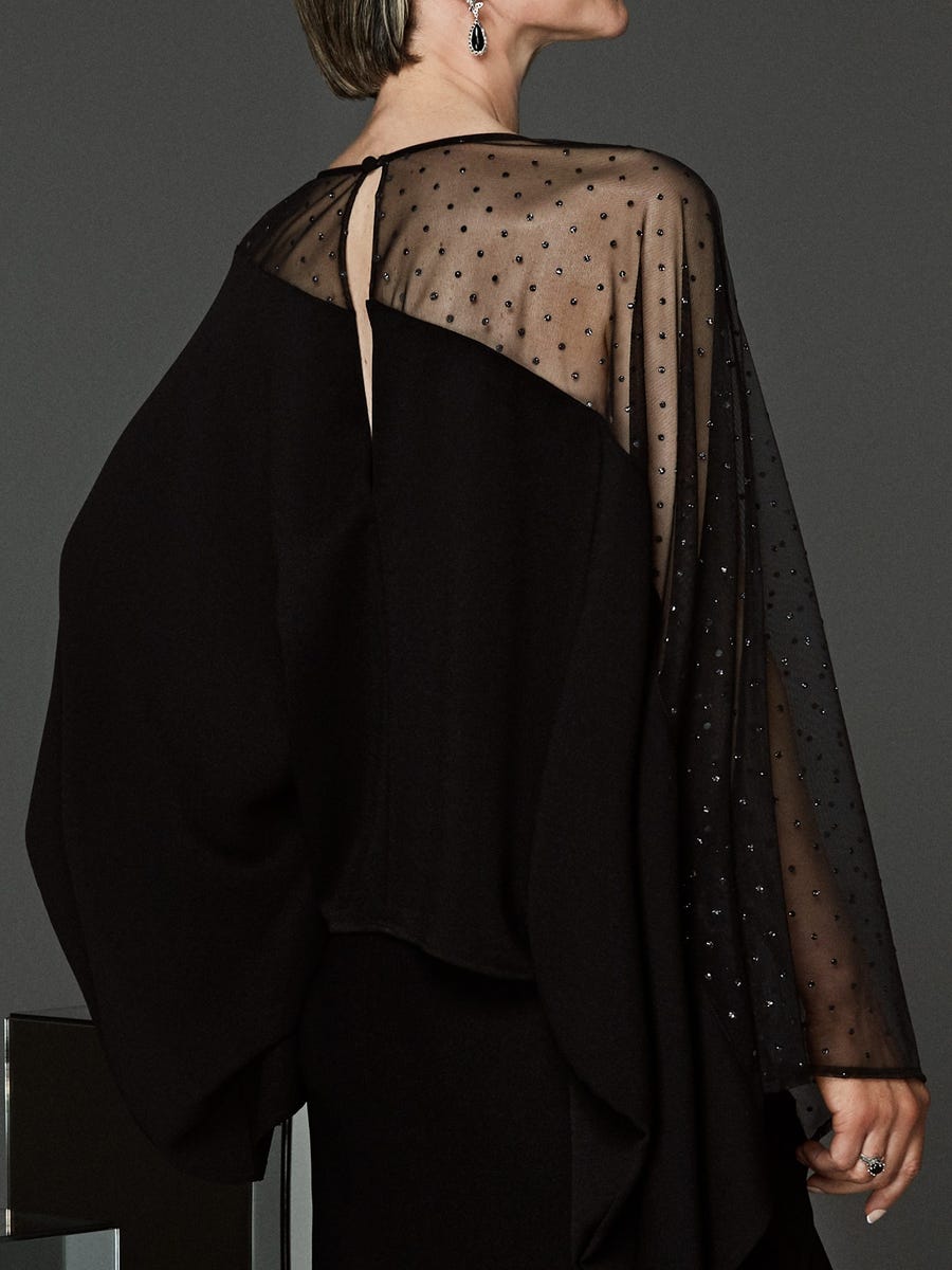 Elegant Black Mother Of The Bride Suits Jewel Neck Sequins Beaded Outfit Wedding Guest Gowns Split Formal Evening Dress