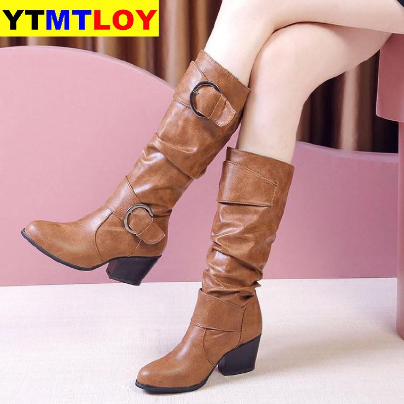 Women's High Boots Buckle Strap Knight Fashion Heels Riding Women Bottes Femme Size 43 Mid-calf Winter Rome Square Pu Leather, Black
Women's High Boots Buckle Strap Knight Fashion Heels Riding Women Bottes Femme Size 43 Mid-calf Winter Rome Square Pu Leather, Black