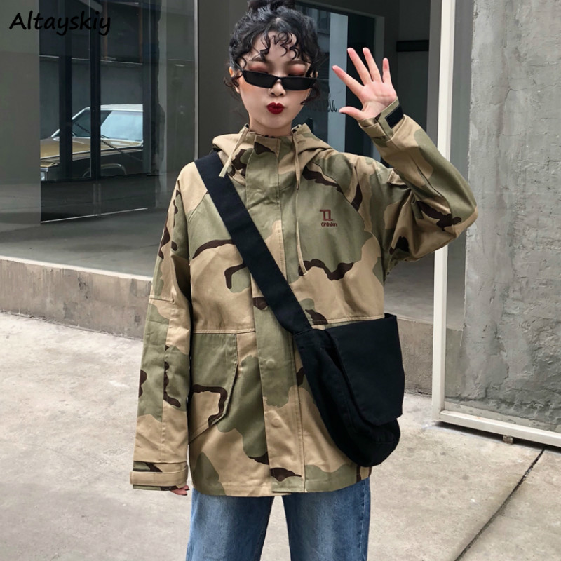Jackets Women Camouflage Hooded Zipper Pockets Casual Loose Korean Style BF Harajuku 2020 Streetwear Daily Womens Trendy Fashion
Jackets Women Camouflage Hooded Zipper Pockets Casual Loose Korean Style BF Harajuku 2020 Streetwear Daily Womens Trendy Fashion