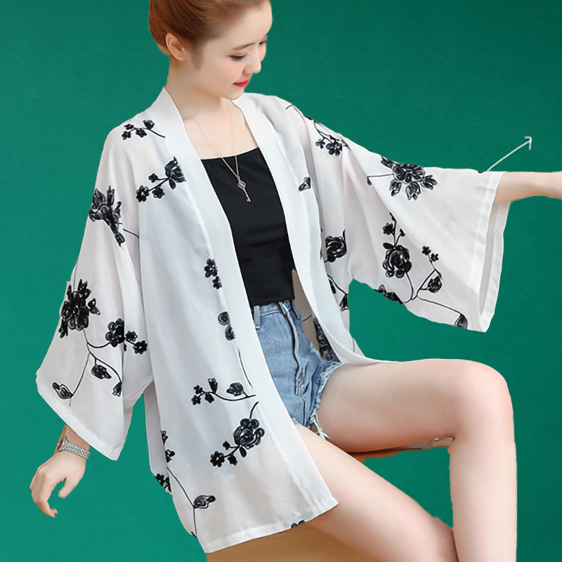 Summer White Chiffon Print Thin Baseball Jacket Women Casual Transparent Bomber Tops Breathable Sunscreen Cardigan Loose Coat
Summer White Chiffon Print Thin Baseball Jacket Women Casual Transparent Bomber Tops Breathable Sunscreen Cardigan Loose Coat