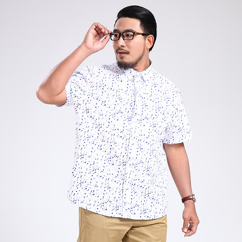 Casual Polka Dot Print Stylish Plain Fitted Men Shirt Short Sleeve Turn-down Collar Dress Shirt Summer Camisa Masculina, White
Casual Polka Dot Print Stylish Plain Fitted Men Shirt Short Sleeve Turn-down Collar Dress Shirt Summer Camisa Masculina, White