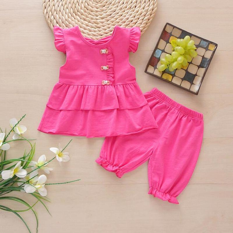 fashion baby girls summer clothing sets kids outfits suit children flower bow T-shirt +short pants clothing set, Mei red
fashion baby girls summer clothing sets kids outfits suit children flower bow T-shirt +short pants clothing set, Mei red