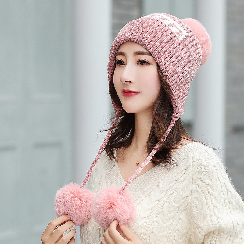 Fashion Women's Winter Hat Pom Pom Cotton Blended Hip Hop Caps Warm Hat Unisex Cap Bonnet Hats Three Ball Winter Hats for Men, Black
Fashion Women's Winter Hat Pom Pom Cotton Blended Hip Hop Caps Warm Hat Unisex Cap Bonnet Hats Three Ball Winter Hats for Men, Black