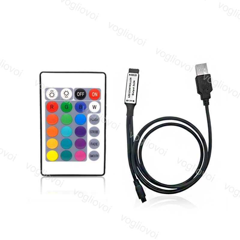RGB Controllers 24Keys USB 1M Wire 30W 6A DC5V With Infrared Receiving Sensor For 5050 RGB Strip Modules Wall Washing Lamp DHL
RGB Controllers 24Keys USB 1M Wire 30W 6A DC5V With Infrared Receiving Sensor For 5050 RGB Strip Modules Wall Washing Lamp DHL