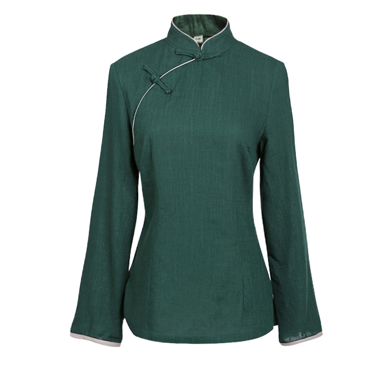Handmade Button Broadcloth Ladies' Solid Dark Green Long Sleeve Shirt Traditional Women' Blouse Silm Tops -XXL SY002
Handmade Button Broadcloth Ladies' Solid Dark Green Long Sleeve Shirt Traditional Women' Blouse Silm Tops -XXL SY002