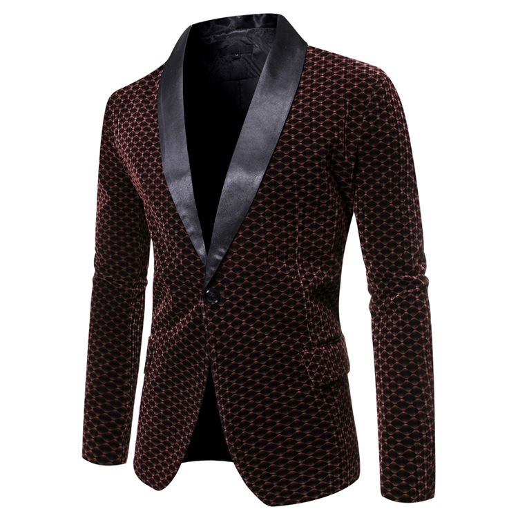 Mens Suits Autumn And Winter Velvet Plaid Men Coat Plus Size Slim Fit Handsome One Button 2021 Newest Men Jacket In Stock Free Shipping