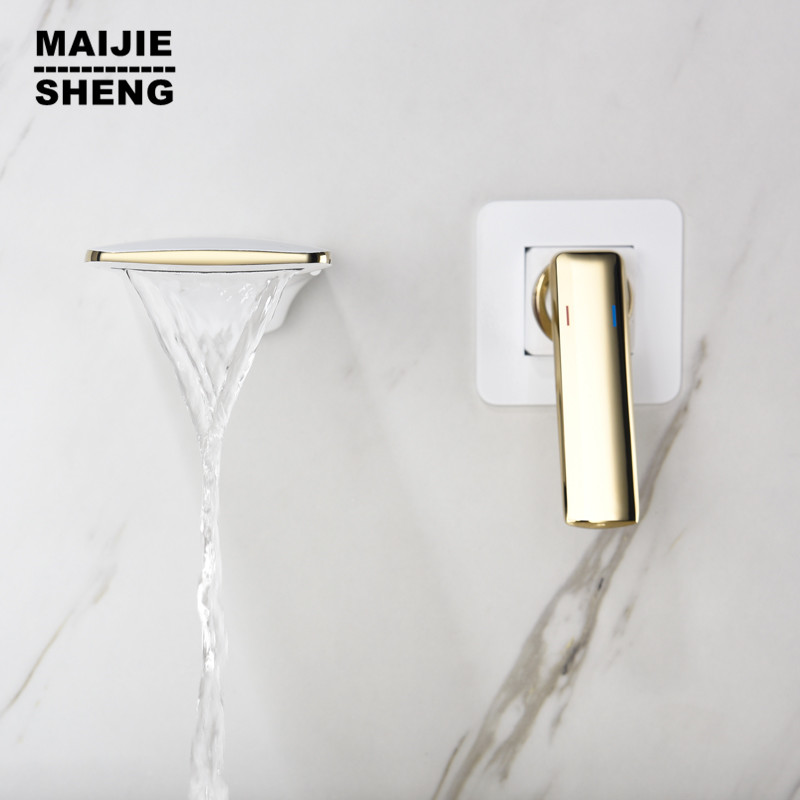 White gold bathroom faucet light luxury white wall mounted faucet Nordic style bathroom tap
White gold bathroom faucet light luxury white wall mounted faucet Nordic style bathroom tap