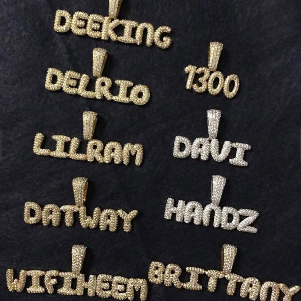 Men Hip Hop Custom Micro Initial Name Letters Pendant Necklace Number Combo Micro Pave Cubic Zirconia Small Size Bubble Pendant
Men Hip Hop Custom Micro Initial Name Letters Pendant Necklace Number Combo Micro Pave Cubic Zirconia Small Size Bubble Pendant